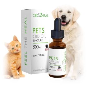 CBD Oil Tincture for Dogs (CBD2HEAL) (Flavours: Bacon, Dosages: 500mg)